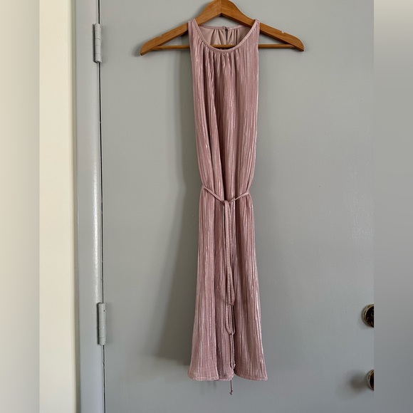 RACHEL ROY Womens metallic Pink Pleated Sleeveless Above The Knee Party Shift - Picture 4 of 11